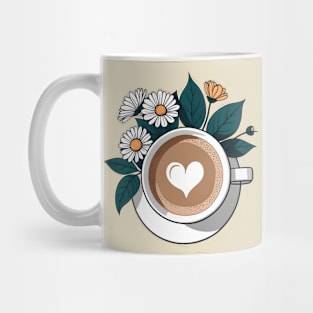 Morning Latte Blooms Mug